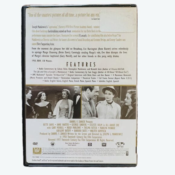 Bette Davis DVDs What Ever Happened to Baby Jane? All About Eve B&W - Picture 2 of 8